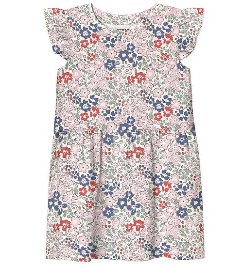 Name It Kjole - Modal - NmfHaile - Bright White m. Blomster