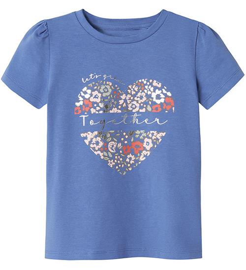 Name It T-shirt - NmfHnanna - Bleached Denim m. Print