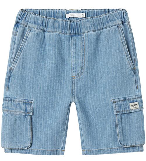 Name it Shorts - NkmRyan - Lyseblå Denim/Striber