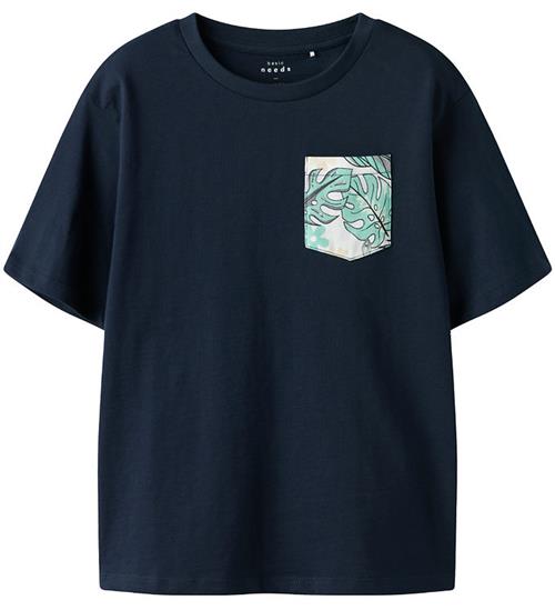 Name It T-shirt - NkmValmas - Navy Blazer/Green Leaf