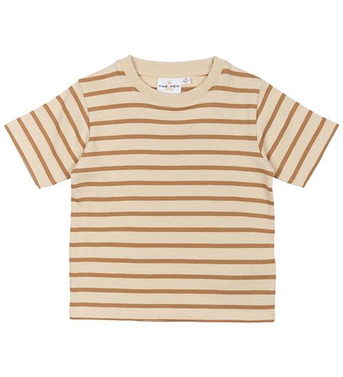 The New Siblings T-shirt - TnstNat - Indian Tan Striped