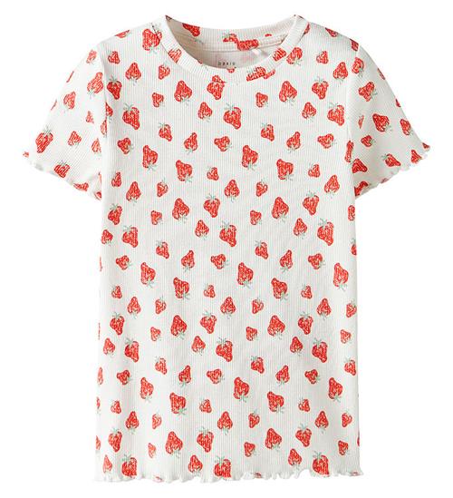 Name It T-shirt - NmfVemma - Bright White/Strawberry