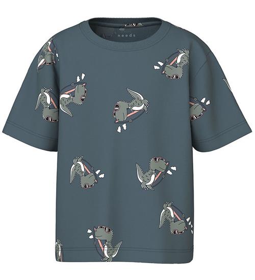 Name It T-shirt - NmmValther - Blue Mirage/Dino Surf