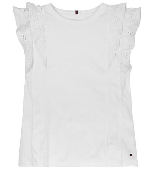 Tommy Hilfiger Top - Broderie Anglaise - Hvid