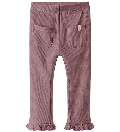 Lil Atelier Leggings - Rib - NbfDarla - Nostalgia Rose