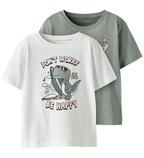 Name It T-shirt - NmmVagno - 2-pak - Slate Gray/Bright White