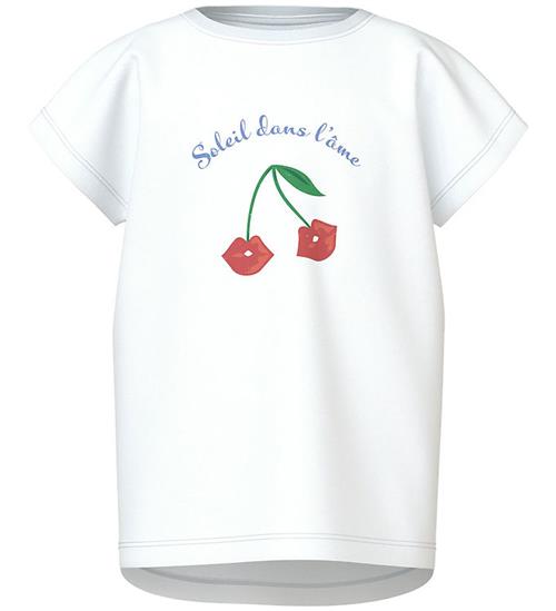 Name It T-shirt - NkfViolet - Bright White/Soleil Cherry