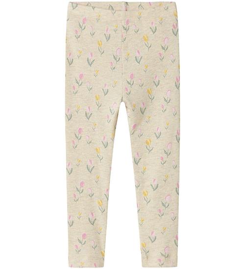 Name It Leggings - Rib - NmfFlowerkab - Peyote Melange