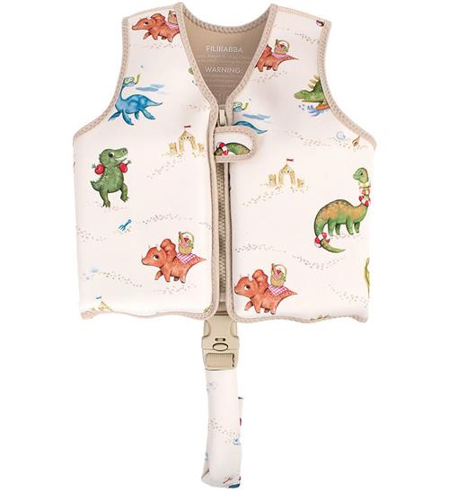 Filibabba Svømmevest - 5-6 År - UV50+ - Dino Beach