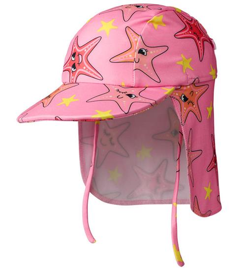 Småfolk Badehat - UV50+ - Bubblegum m. Søstjerner