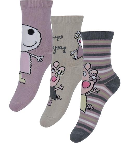 Name It Strømper - Gurli Gris - 3-pak - Nmfdassa - Elderberry
