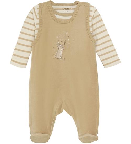 Fixoni Sparkedragt m. Body l/æ - Velour - Sesame