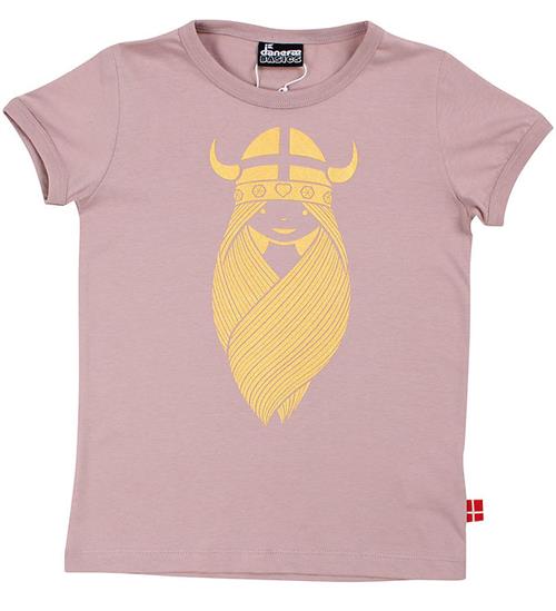 Danefæ T-shirt - Danebasic - Rose Beige Freja m. Glitter