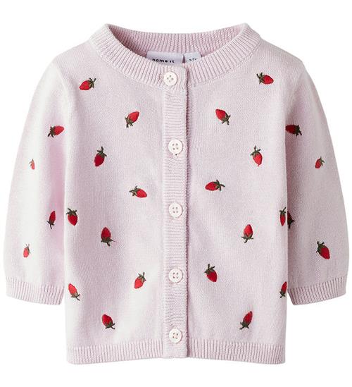 Name it Cardigan - Strik - NbfDetrille m. Jordbær