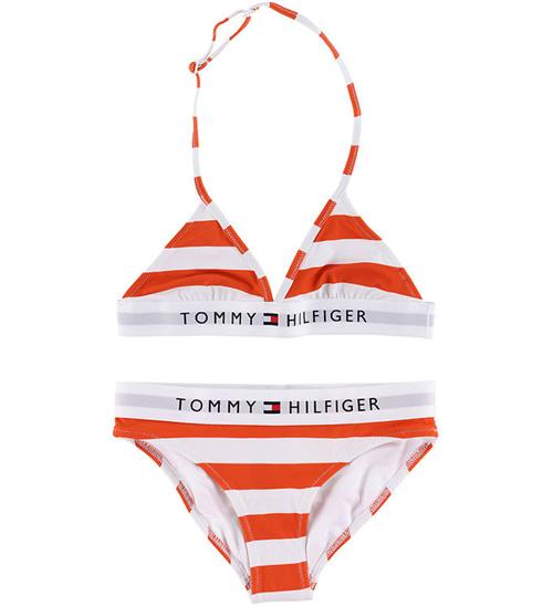 Tommy Hilfiger Bikini - Triangle - Breton Stripe Brilliant Orang