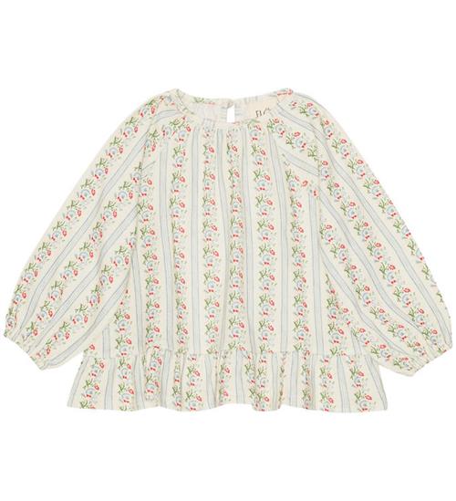 Flöss Bluse - Abigail - Soft White/Bright Blue