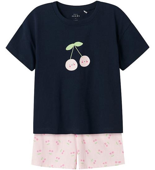 Name It Shortssæt - NmfVilinse - Navy Blazer/Ballerina m. Kirseb