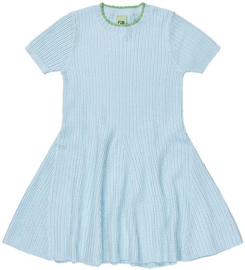 FUB Kjole - Strik - Pointelle - Light Blue