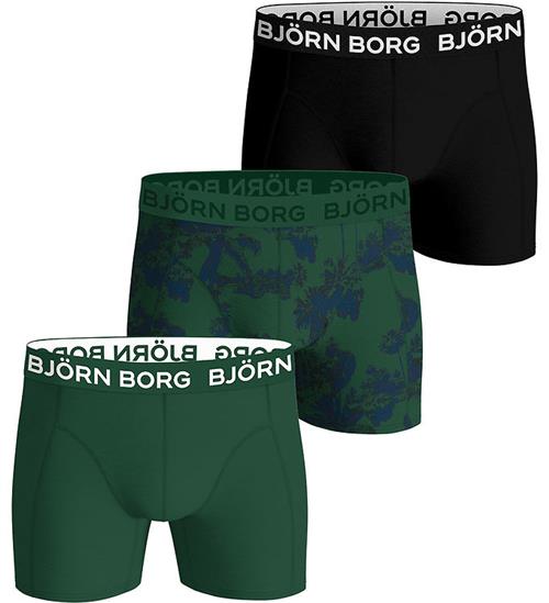 Björn Borg Boxershorts - 3-pak - Sort/Grøn