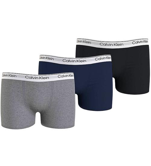 Calvin Klein Boxershorts - 3-pak - Sort/Gråmeleret/Black Iris