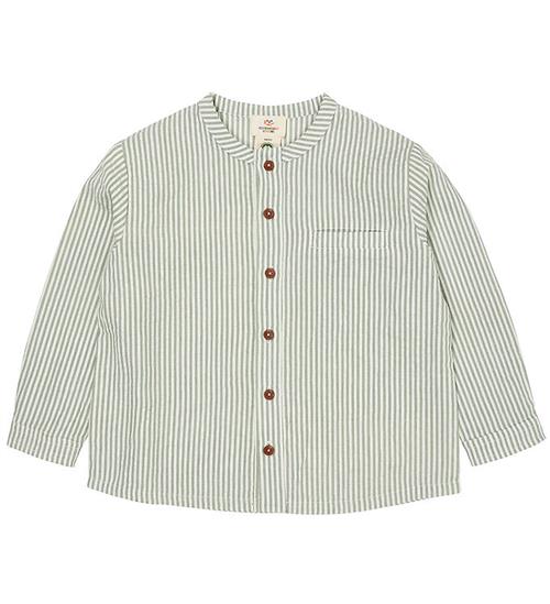 Copenhagen Colors Skjorte - Green W. Cream Stripe