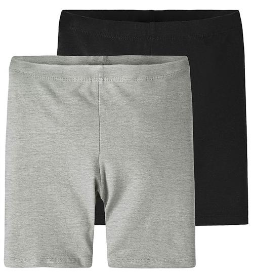 Name It Cykelshorts - Noos - 2-pak - NkfVivian - Sort/Gråmeleret