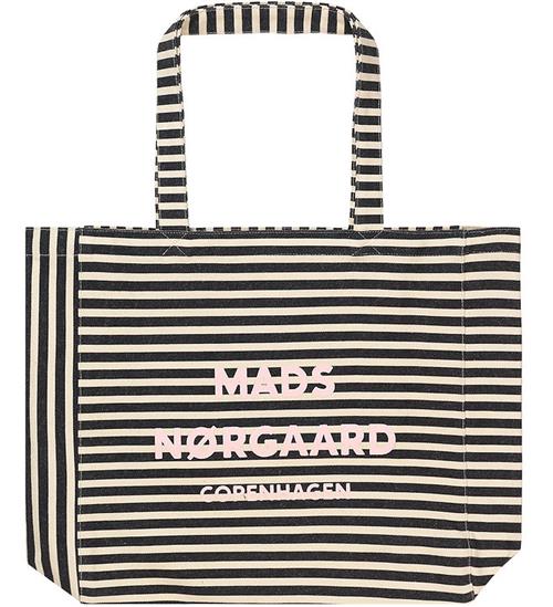 Mads Nørgaard Shopper - Recycled Boutique Athene - Black Stripe