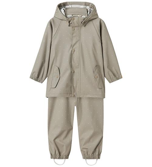 Lil' Atelier Regntøj m. Seler - NmmLaDry10 - Mourning Dove m. Pr