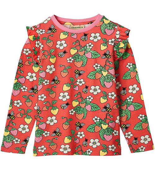 Småfolk Bluse - Pink Punch m. Jordbær