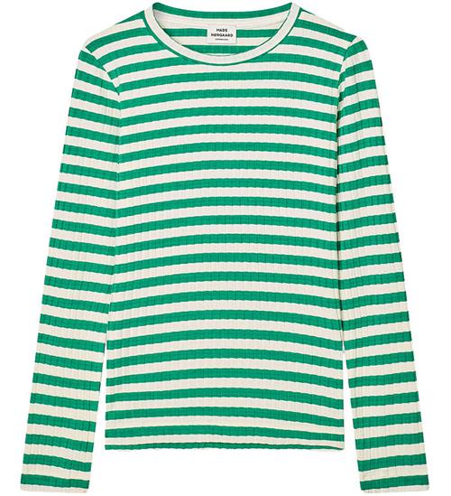 Mads Nørgaard Bluse - Rib - Classic Stripe Talika - Vanilla Ice/