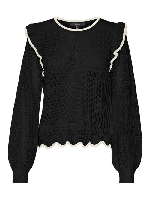 VERO MODA Pullover 'MADELYN'  sort / offwhite