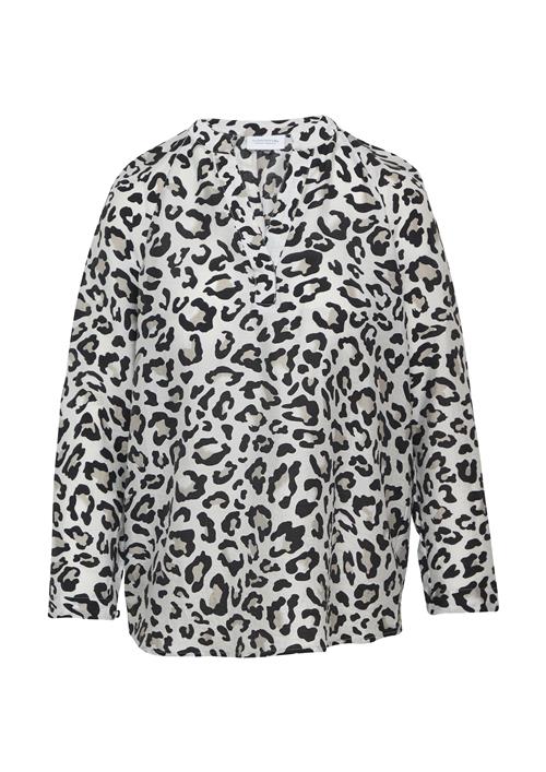 COMMA Bluse  grå / sort