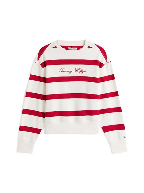 TOMMY HILFIGER Sweatshirt  knaldrød / hvid