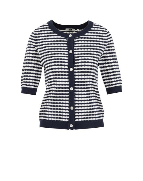 WE Fashion Cardigan  marin / hvid