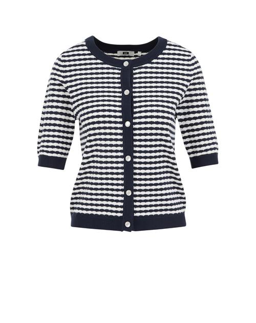 WE Fashion Cardigan  marin / hvid