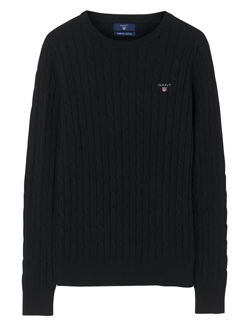 Stretch Cotton Cable C-Neck GANT Black
