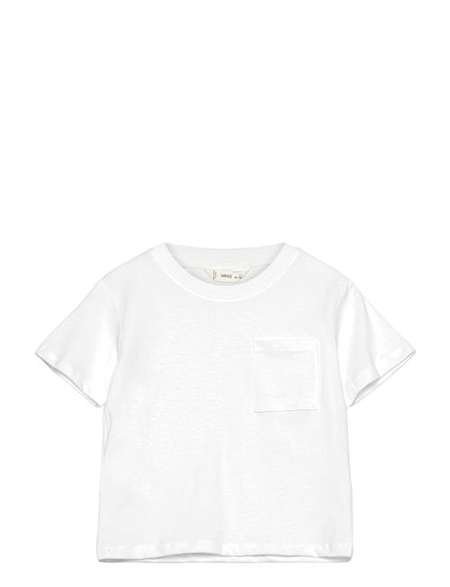 Pocket Cotton T-Shirt Mango White