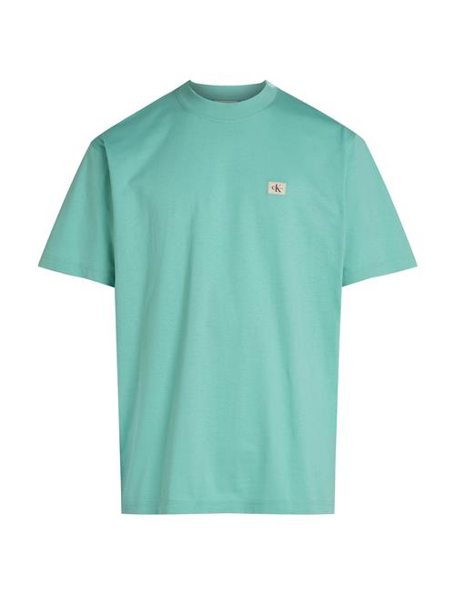Se Woven Label Relaxed Tee Calvin Klein Jeans Green ved Booztlet