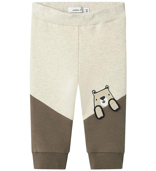 Name It Sweatpants - NbmTonno - Peyote Melange m. Print
