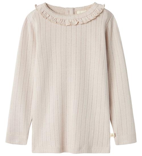 Lil' Atelier Bluse - NmfRachel - Gray Morn m. Hulmønster