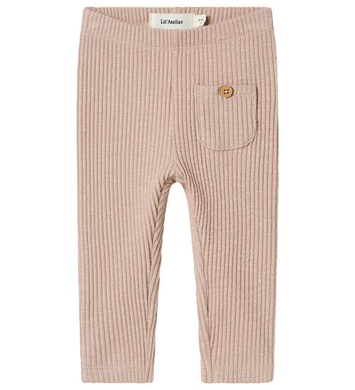 Lil' Atelier Leggings - Rib - NbfRaja - Shadow Gray