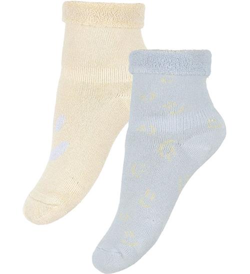 Molo Strømper - Bambus - 2-pak - Nodda - Skywriting/Beige