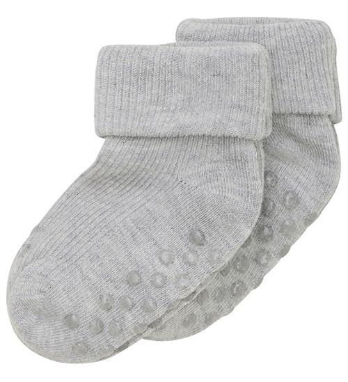Minymo Strømper - Rib - 2-pak - Light Grey Melange
