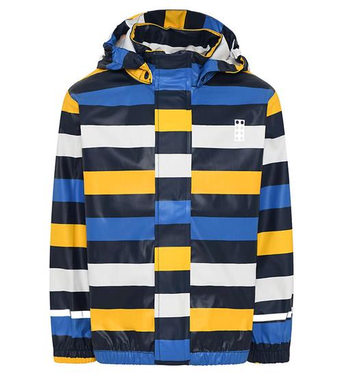 LEGOÂ® Wear Regnjakke - PU - LWJonathan 102 - Blå m. Striber