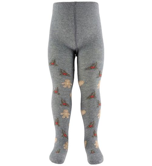 MP Strømpebukser - Christmas - Grey Melange