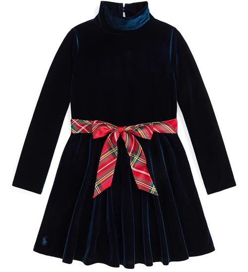 Polo Ralph Lauren Velourkjole - Navy m. Rød
