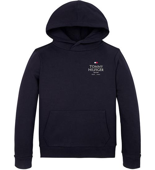 Tommy Hilfiger Hættetrøje - TH Logo Puff - Desert Sky