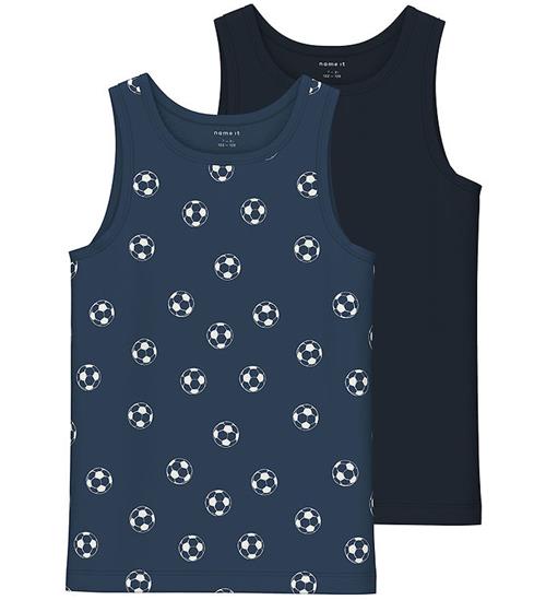 Name It Undertrøje - NkmTank - 2-pak - Dark Denim