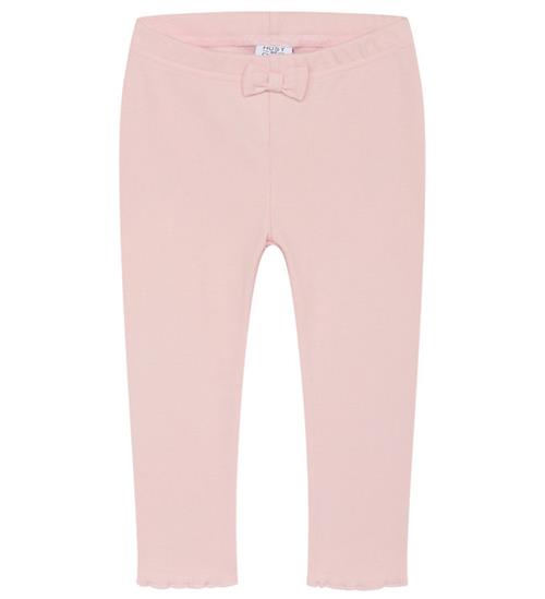 Hust and Claire Leggings - Rib - Le - Icy Pink m. Sløjfe