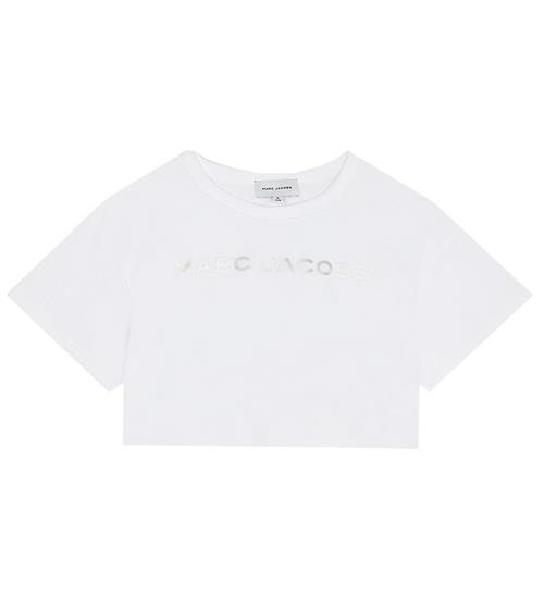 Little Marc Jacobs T-shirt - Cropped - Hvid m. Sølv